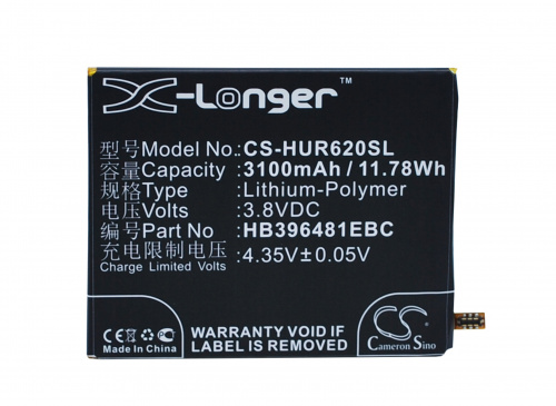 Аккумулятор CS-HUR620SL HB396481EBC для Huawei Ascend G7 Plus  3.8V / 3100mAh / 11.78Wh