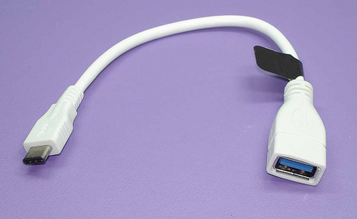 Кабель AI-TCOTGW для зарядки и синхронизации Type C на USB 3.0 AF (OTG) белый