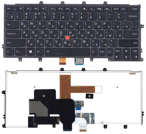 Клавиатура для ноутбука Lenovo X240i X250 X260 X270 черная с подсветкой Клавиатура для ноутбука Lenovo X240i X250 X260 X270 черная с подсветкой