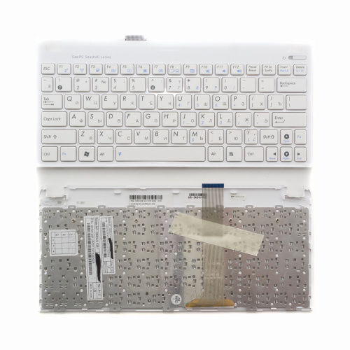 Клавиатура для ноутбука Asus Eee PC 1011CX белая с белым топкейсом (версия 1)