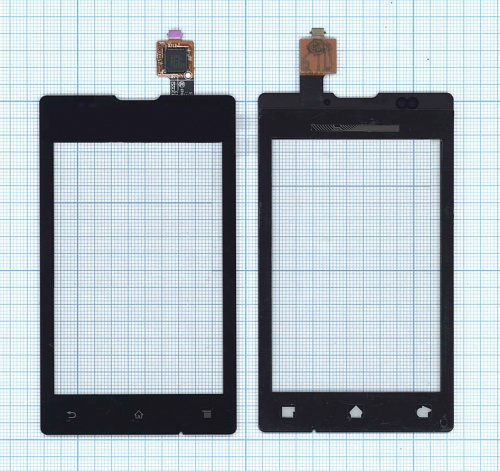 Сенсорное стекло (тачскрин) для Sony Xperia E / E Dual C1505/C1605 черное Сенсорное стекло (тачскрин) для Sony Xperia E / E Dual C1505/C1605 черное