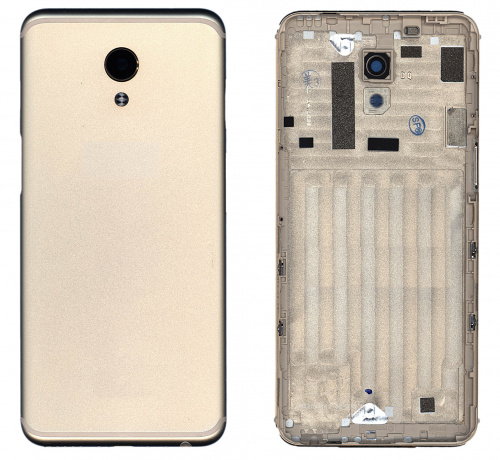 Задняя крышка для Meizu M6S золотая Задняя крышка для Meizu M6S золотая