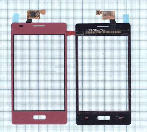 Сенсорное стекло (тачскрин) для LG Optimus L5 E610 E612 розовое Сенсорное стекло (тачскрин) для LG Optimus L5 E610 E612 розовое